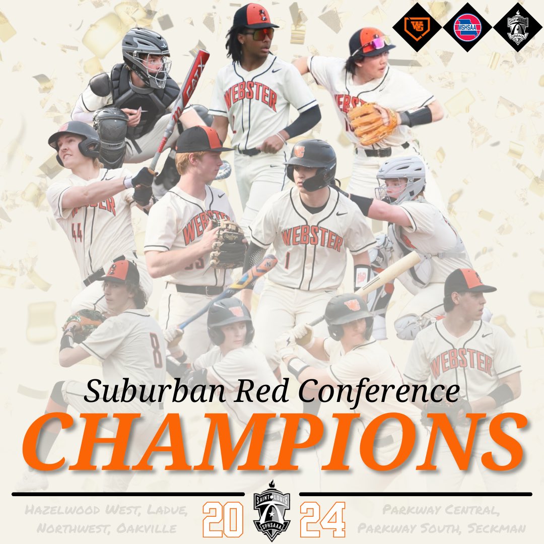 🚨CONFERENCE CHAMPS🚨 We took down Oakville 2-0 this afternoon to cap off a 6-1 record agaisnt a very tough conference schedule!! Our first conference title since 2012!!🎩 @statesmensports @GSV_STL @PrepBaseballMO