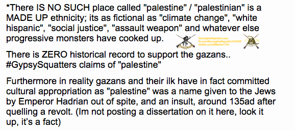 ANYONE who supports 'Palestine'* supports TERRORISM and is an #EnemyofthePeople