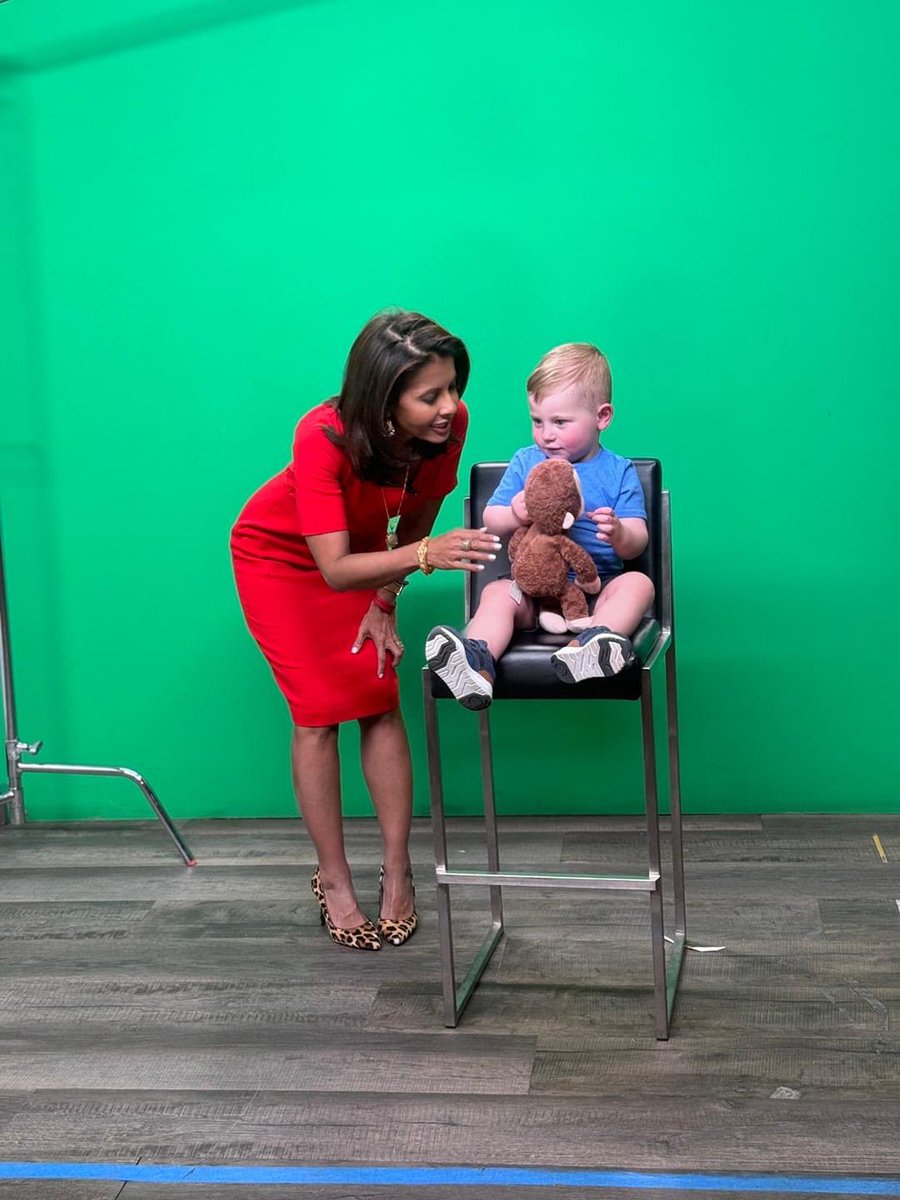 PSA behind the scenes with little Theo (and Curious George) - Theo is 2 years old and a Heart Hero 🦸 to be featured at the 2024 @AHAMissouri Metro St. Louis Heart Walk June 1.
