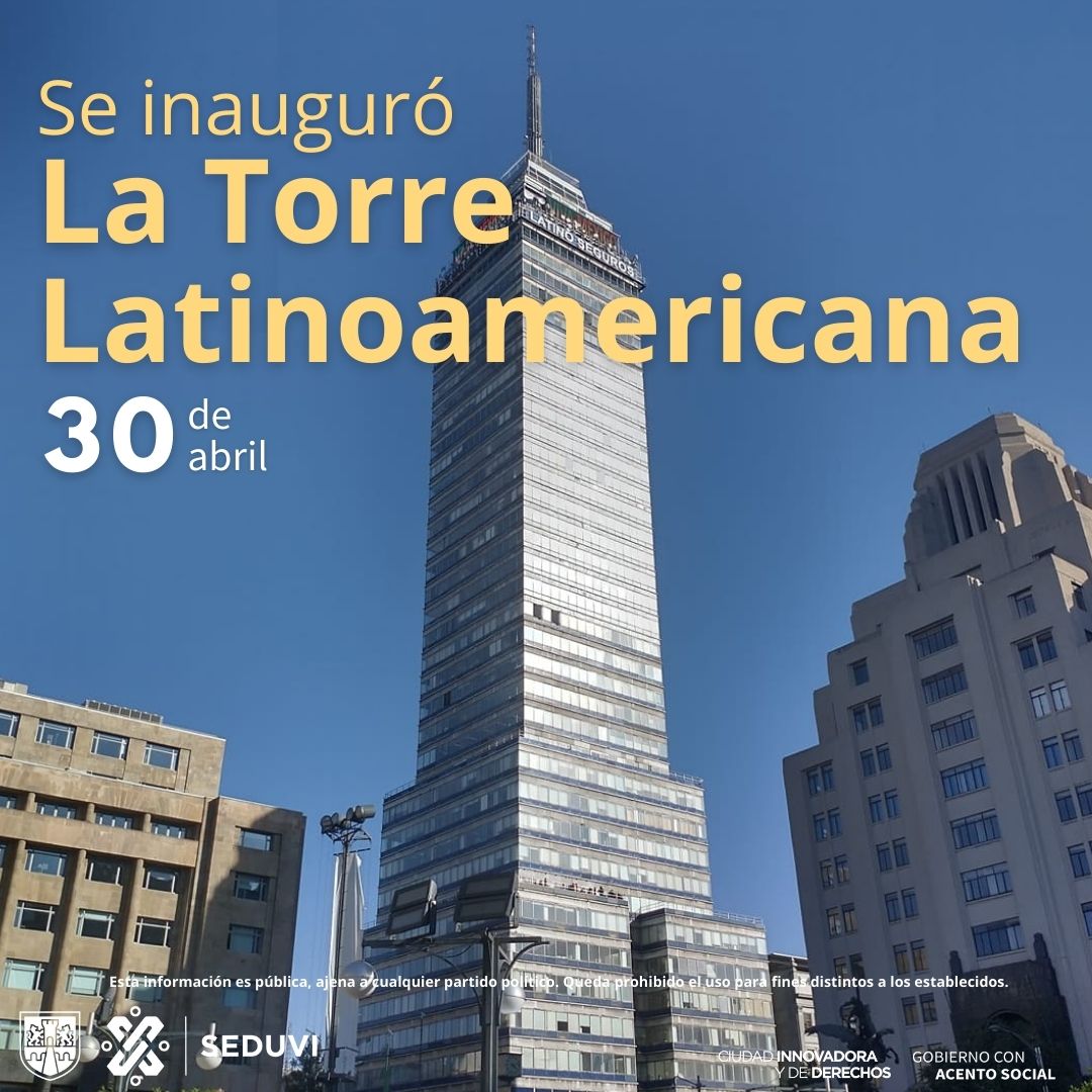 ¡Hoy la #TorreLatinoamericana cumple 68 años! 🥳🎂 Se inauguró el 30 de abril de 1956, tiene 181.3 metros de altura y es uno de los edificios más emblemáticos de la Ciudad de México. Además es un hito de la arquitectura por ser el primer rascacielos antisísmico del mundo 🏙️.