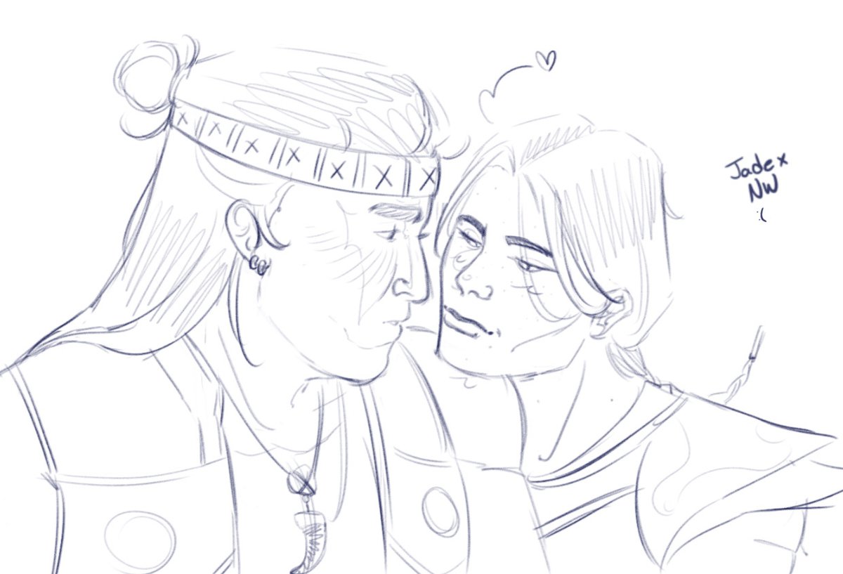 Jade and Nightwolf… I wanna draw them so much more but I am nervous