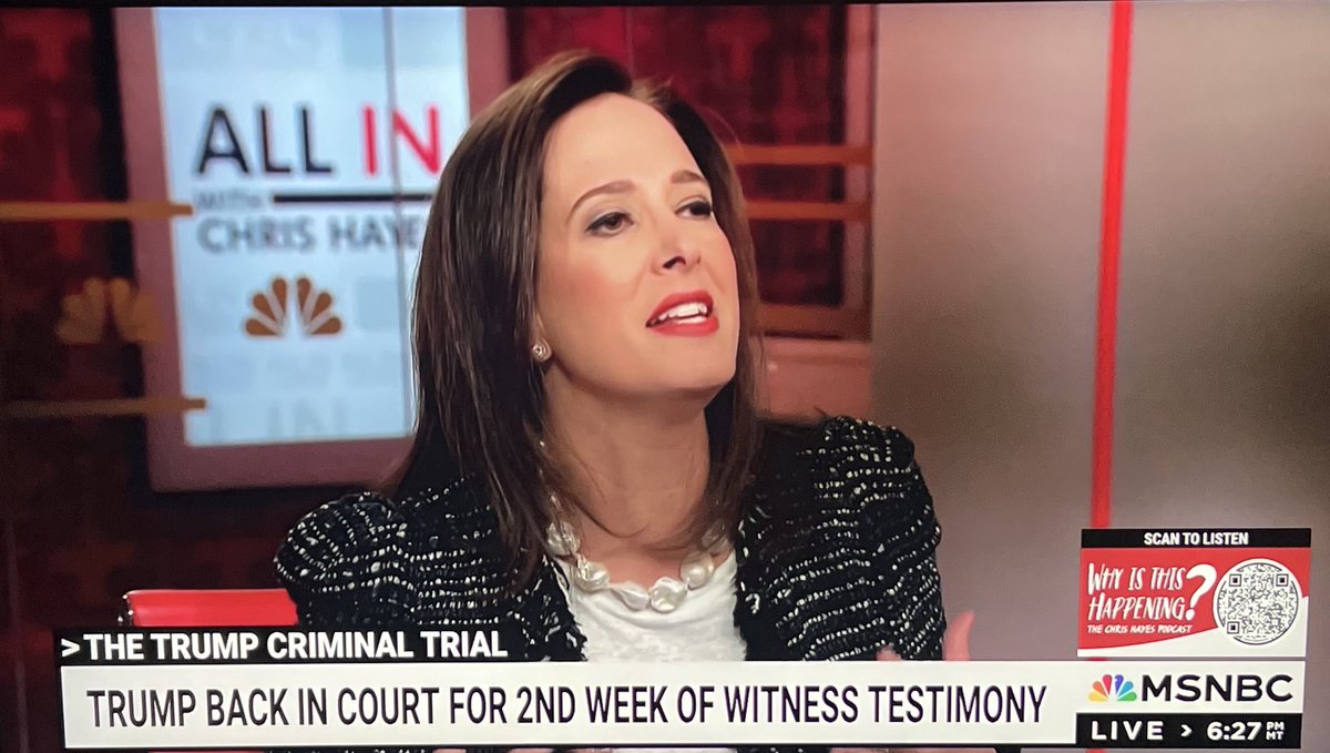 Not to the focus on the superficial, but ⁦@lawofruby⁩ Lisa Rubin looks fabulous tonight #MSNBC #TrumpIsGuiltyAF