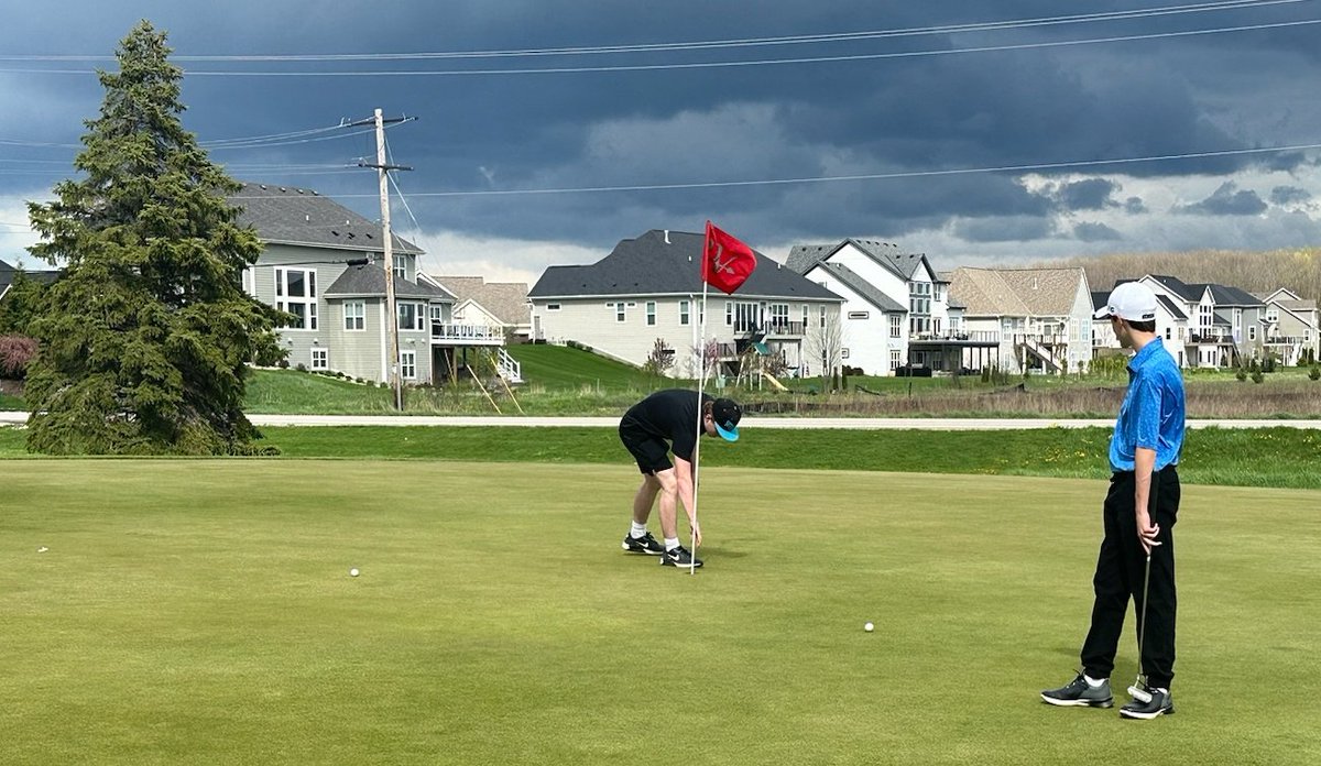 BCLancerGolf's tweet photo. Congratulations to BC freshman Cy Emmer for his eagle 2 at Wanaki on hole 11. Cy holed out a 7 iron from 145 yards. Unfortunately for Cy, he lost the ball on hole 14 😞 His teammates  did offer to go back and look for the ball after the match. #TeamWorkMakesTheDreamWork
@BCHSAAD https://t.co/HCN7ErWgS4