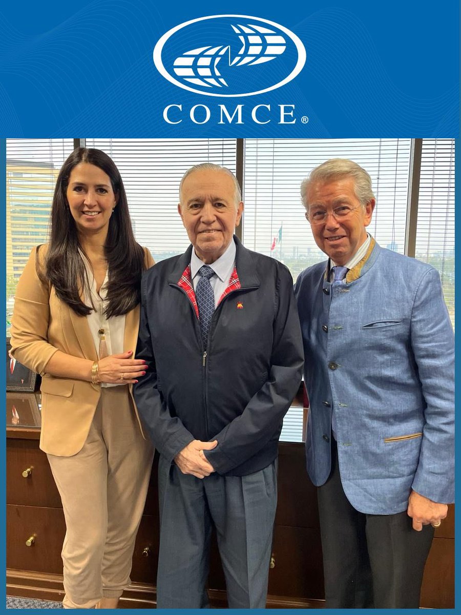 🌍✨Hoy tuvimos una reunión muy productiva para COMCE, encabezada por Don Valentín Diez Morodo, presidente de COMCE Nacional. Estuvieron presentes también Sergio Contreras, vicepresidente ejecutivo; y Susana Duque, directora general de la institución. 🌍✨