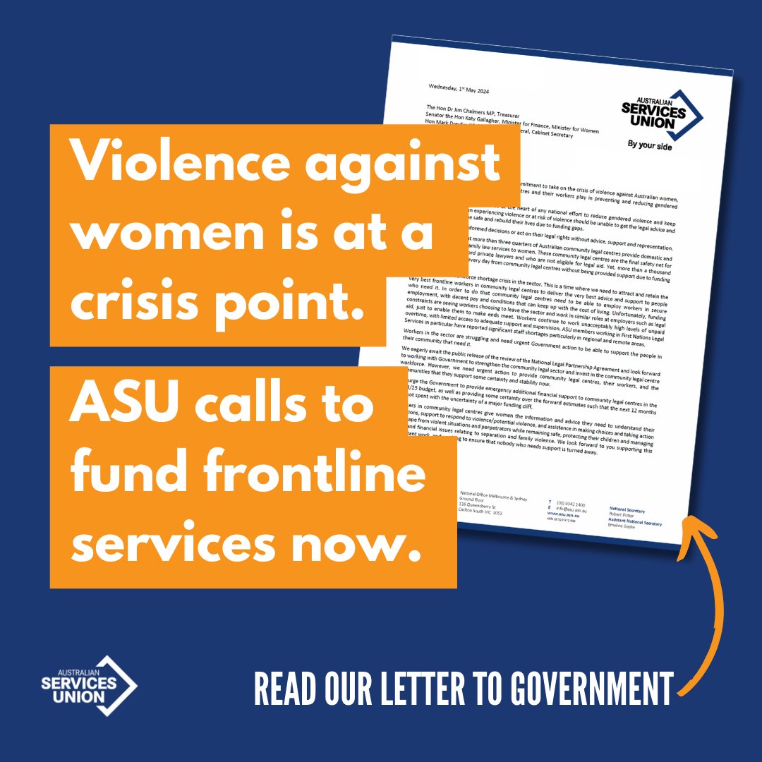 We're calling on the government to prioritise the safety and rights of Australian women by boosting funding for Community Legal Centres in the upcoming budget on 14 May. Read our letter to the Government here: bit.ly/3y03KeE