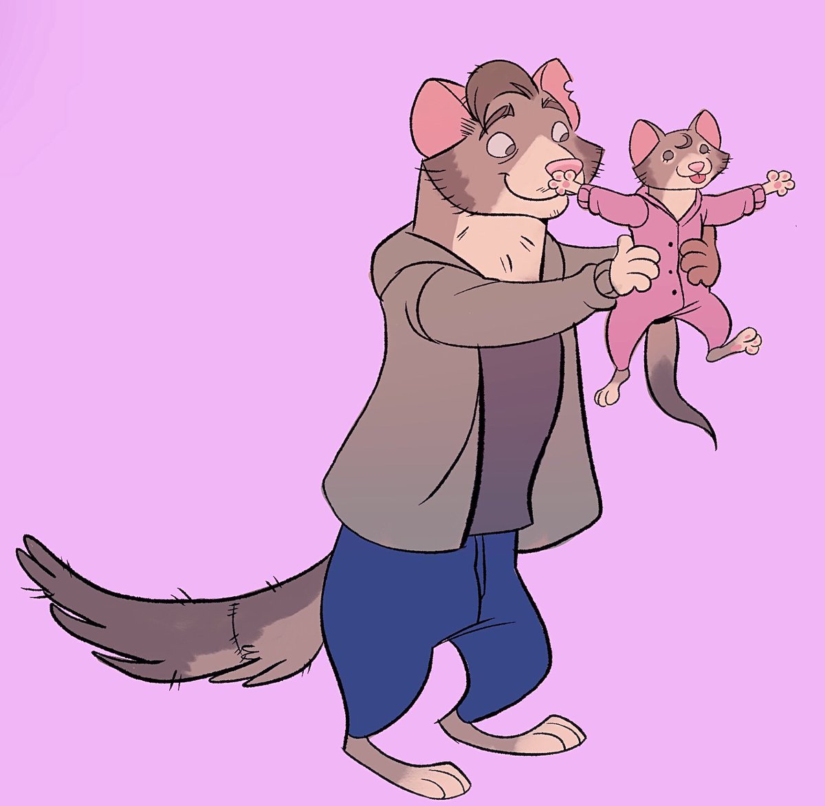 Weasel Ethan and Baby rose doodle  #Re8 #EthanWinters #RoseWinters #babyrose #doodle #furry #ResidentEvil #Fanart #art #re8Ethan #re8Rose #drawing #ResidentEvilVillage #ResidentEvil8 #ResidentEvildoodle #furrydoodle