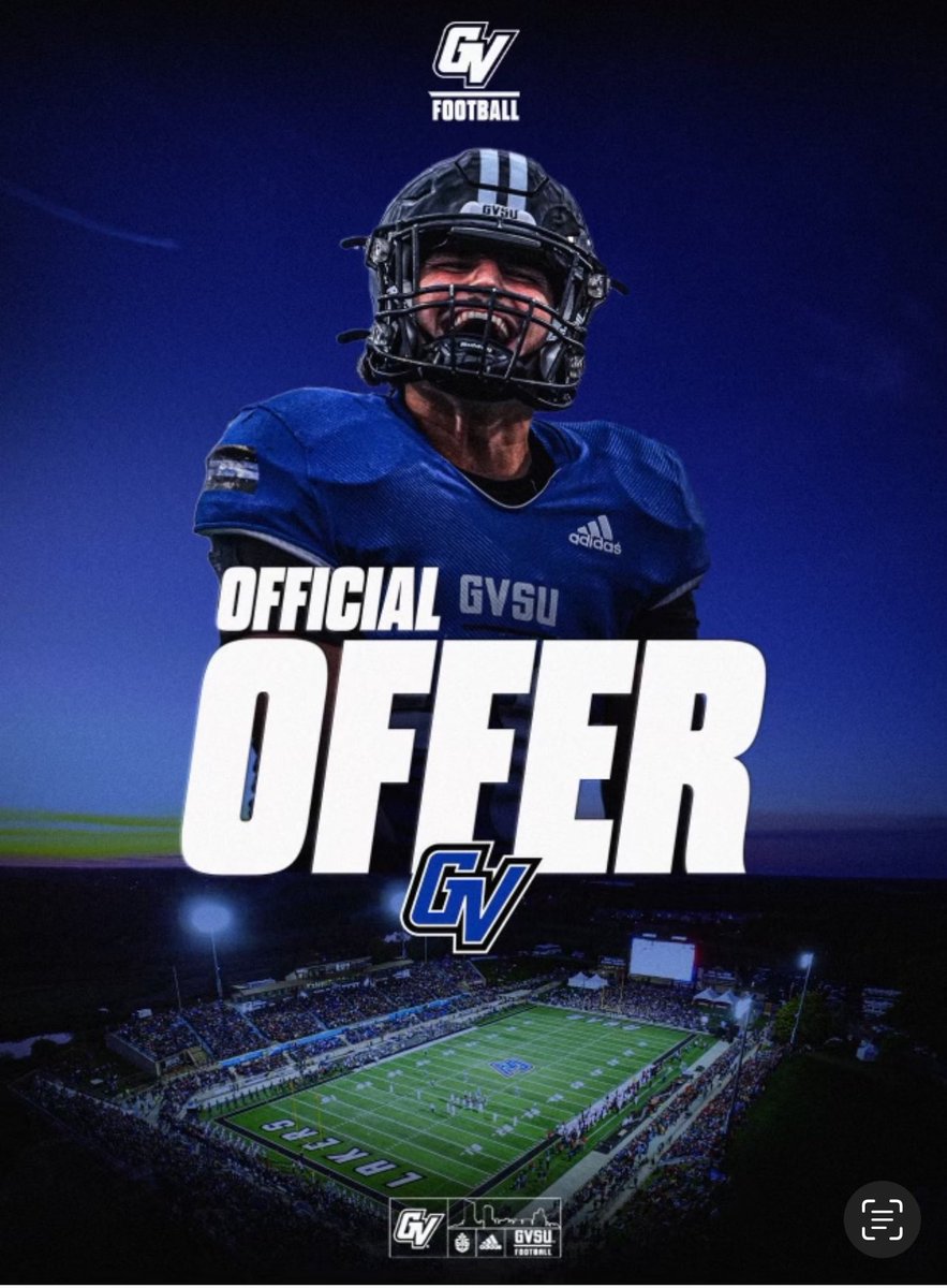 I’m very grateful to receive an offer from Grand Valley State University after a great call with @CoachZeekGVSU!! @grpioneers @MIexposure @statechampsmich @TheD_Zone @CarriCalhoun3