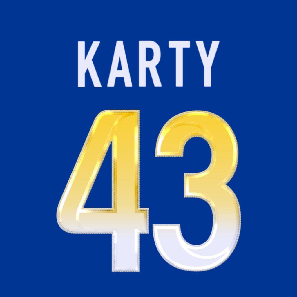 Los Angeles Rams K Joshua Karty (@JoshuaKarty) is wearing number 43. Last assigned to John Johnson. #RamsHouse