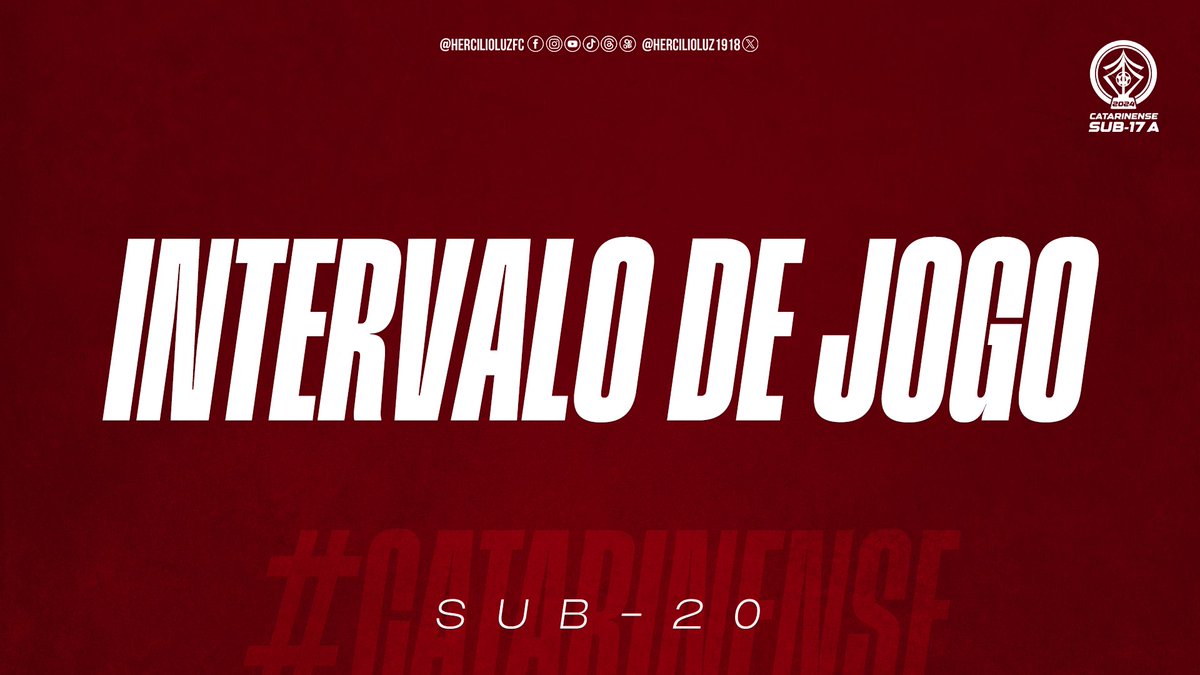 ⏱️ Intervalo de jogo Hercílio Luz 1x2 Joinville 🏆 Campeonato Catarinense Sub-20