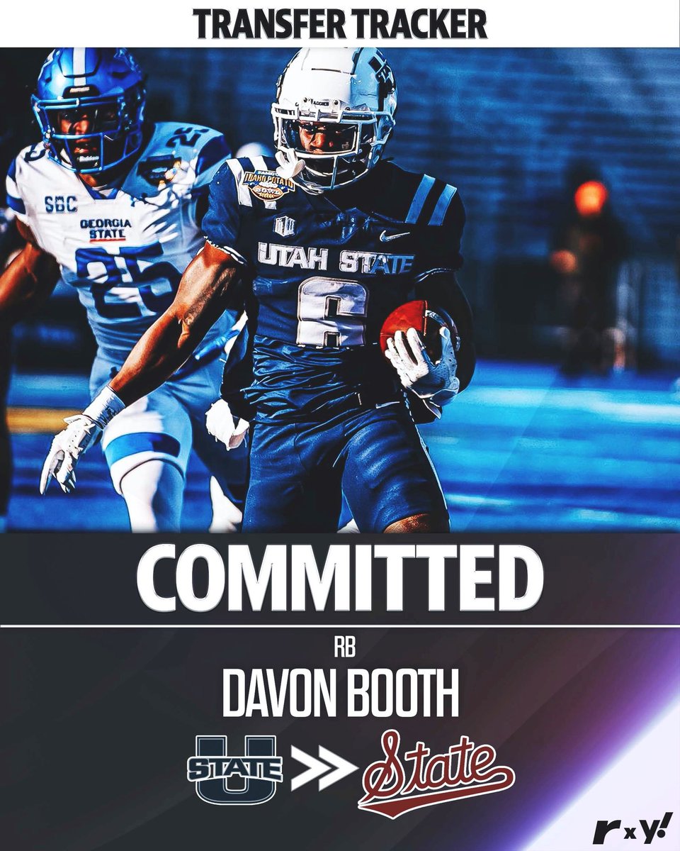 Mississippi State makes some noise in the transfer portal by picking up Utah State RB Davon Booth!

#hailstate #dimetime #showtime