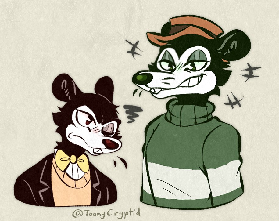 Mickey and Mortimer.
(I forgot I drew this)