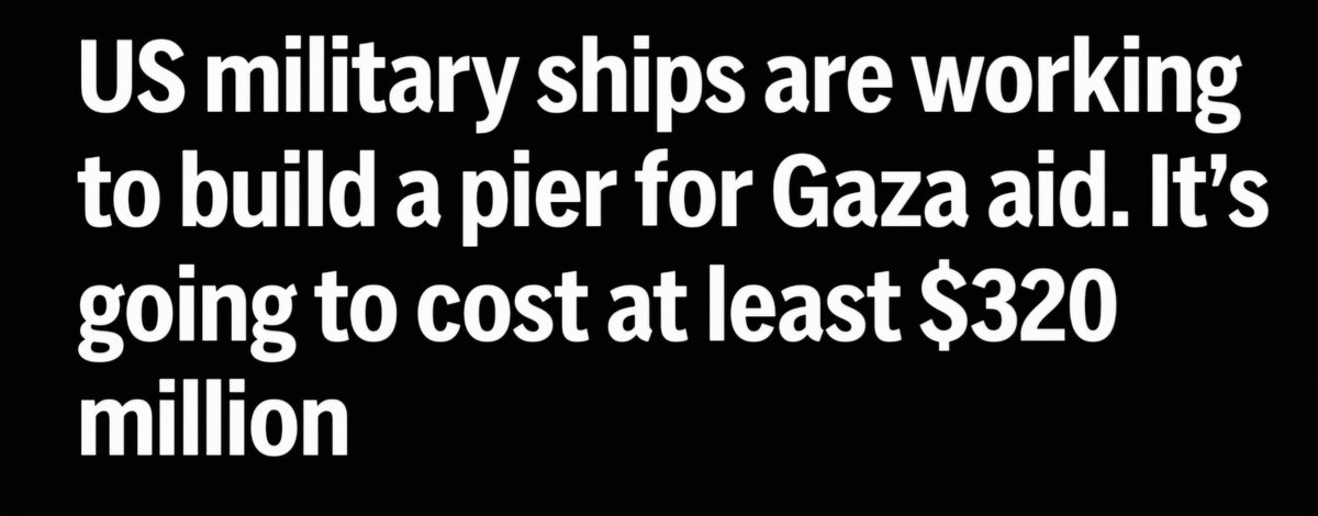 The Pentagon is currently building a $321 million pier in Gaza. I wonder how quick the 'aid port' will turn a Palestinian refugee port to board American ships and head to America. They are coming.