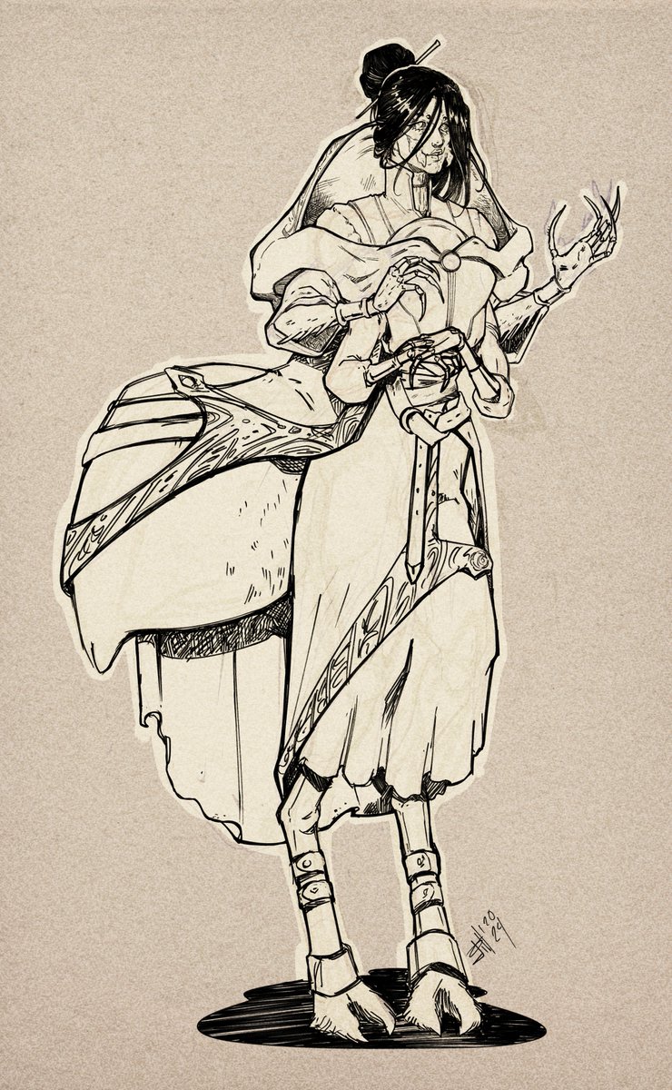 Tish for @ohboybibs, another Emergency commisison done! and I was lucky to draw this cute dryder wizard lady :3