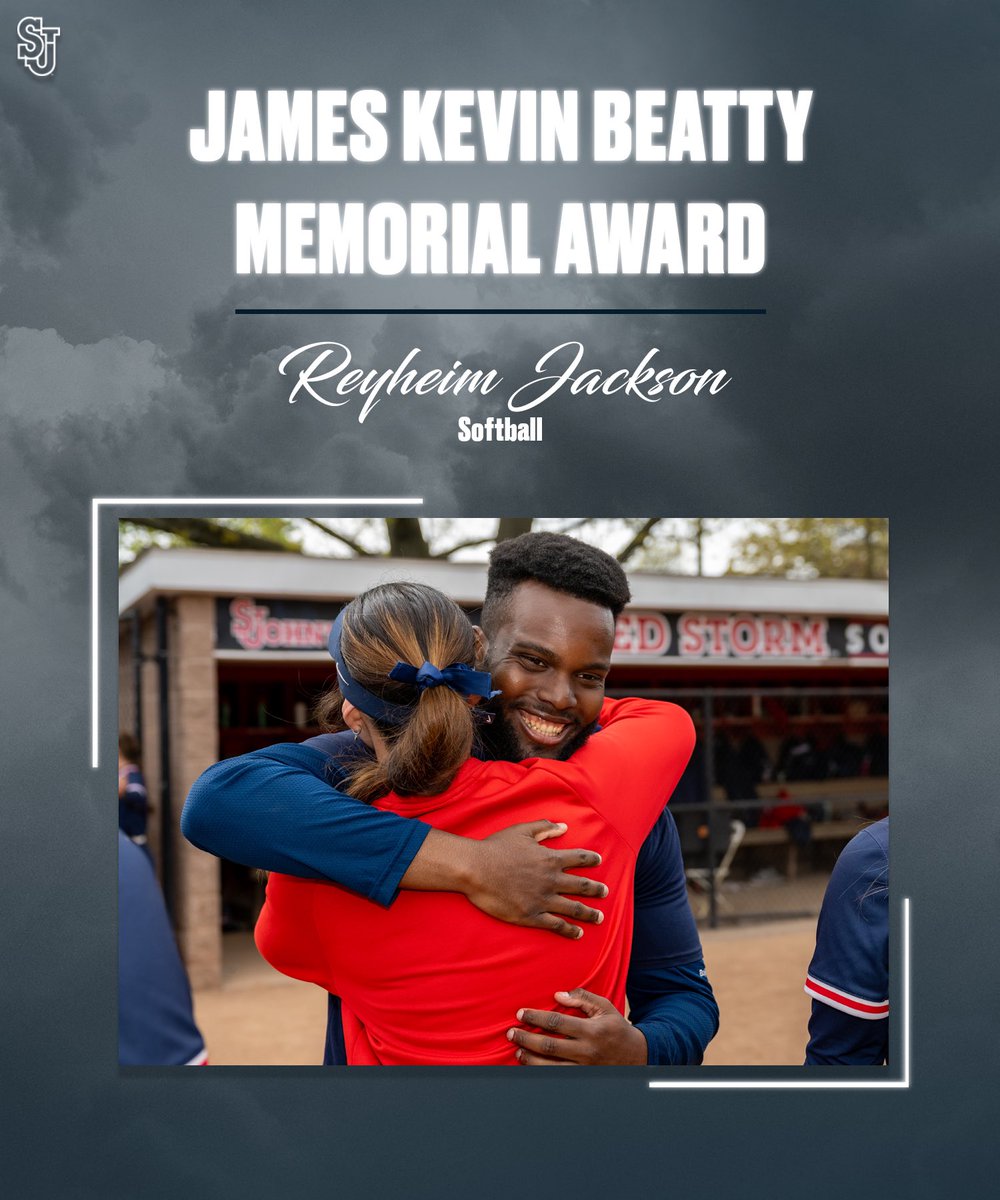 The James Kevin Beatty Memorial Award is given to the manager who played an important role for their team and performed their role with grace and dignity. Congratulations to Reyheim Jackson! #SJUAwards24