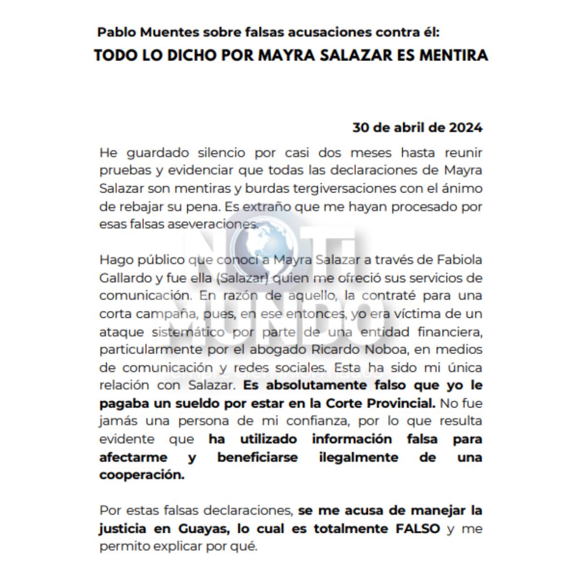 alvatin18's tweet photo. ¿Cuáles pruebas? Hasta hace poco, Pablo Muentes traficaba cargos en Carondelet con la anuencia de Noboa. 

La propia Mayra Salazar ya tenía un puesto.

En lugar de mentir, este matón debería a confesar.

Nebot no lo va a salvar de que se pudra en prisión.

Cortesía: @notimundoec. https://t.co/EhYbIT3XRG