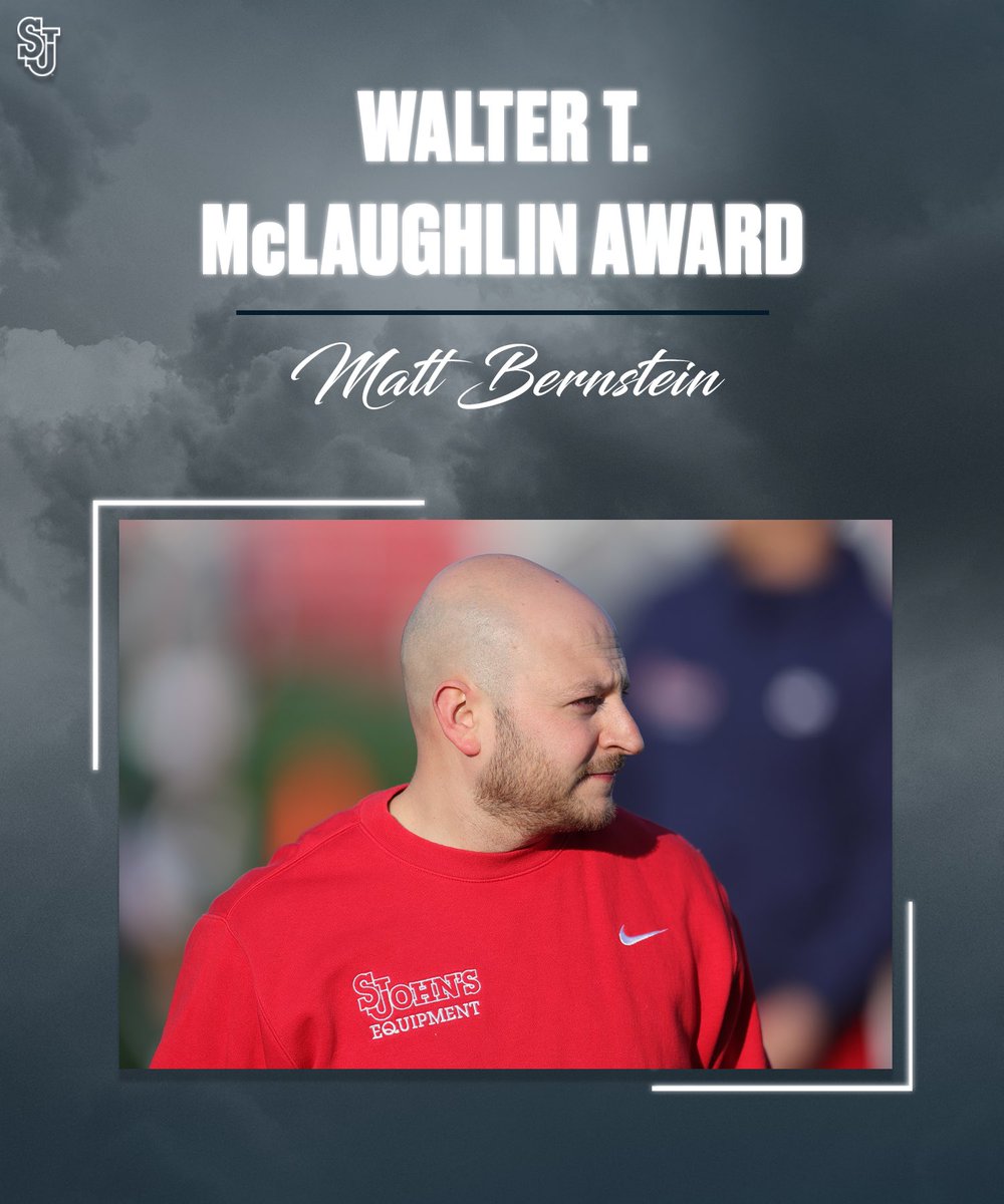 The winner of this year’s Walter T. McLaughlin Award is Matt Bernstein! Thank you Matt for all you have done and continue to do for the student-athletes and St. John’s ❤️ #SJUAwards24