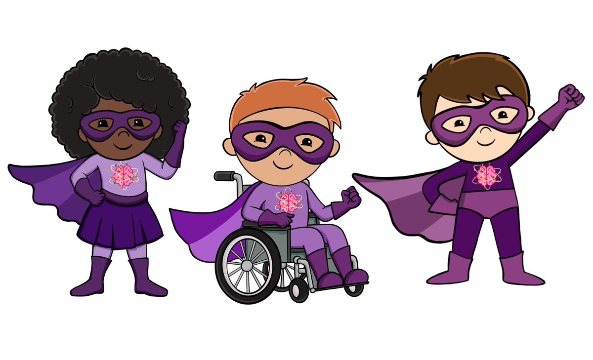 Created a logo and some characters for a friend of mine. It’s for their foundation that helps families to take care of their chronically sick children 💜 It’s main focus is around helpings kids with epilepsy hence the brain on the costume! (And the purple 🙂)