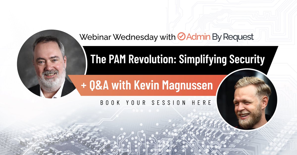 Join us today for the last week of the current Webinar Wednesday topic, featuring Jens Ole Andersen and guest speaker,@KevinMagnussen

Last chance to register before we change topics ⤵️
register.gotowebinar.com/rt/16432414570…

#WebinarWednesday #PrivilegedAccessManagement #AdminByRequest