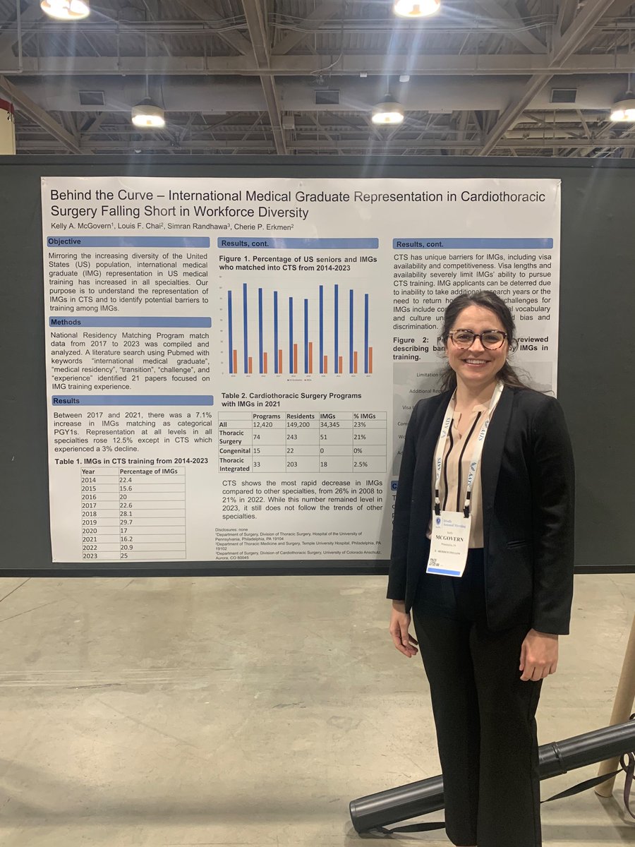 Is there any better highlight for a Surgery PD than to see @kellymcgov presenting @AATSHQ on a project with @rwjsurgery alumni @louisfchaiMD? Love the teamwork, collaboration and sponsorship! #rutgersresidentsrock