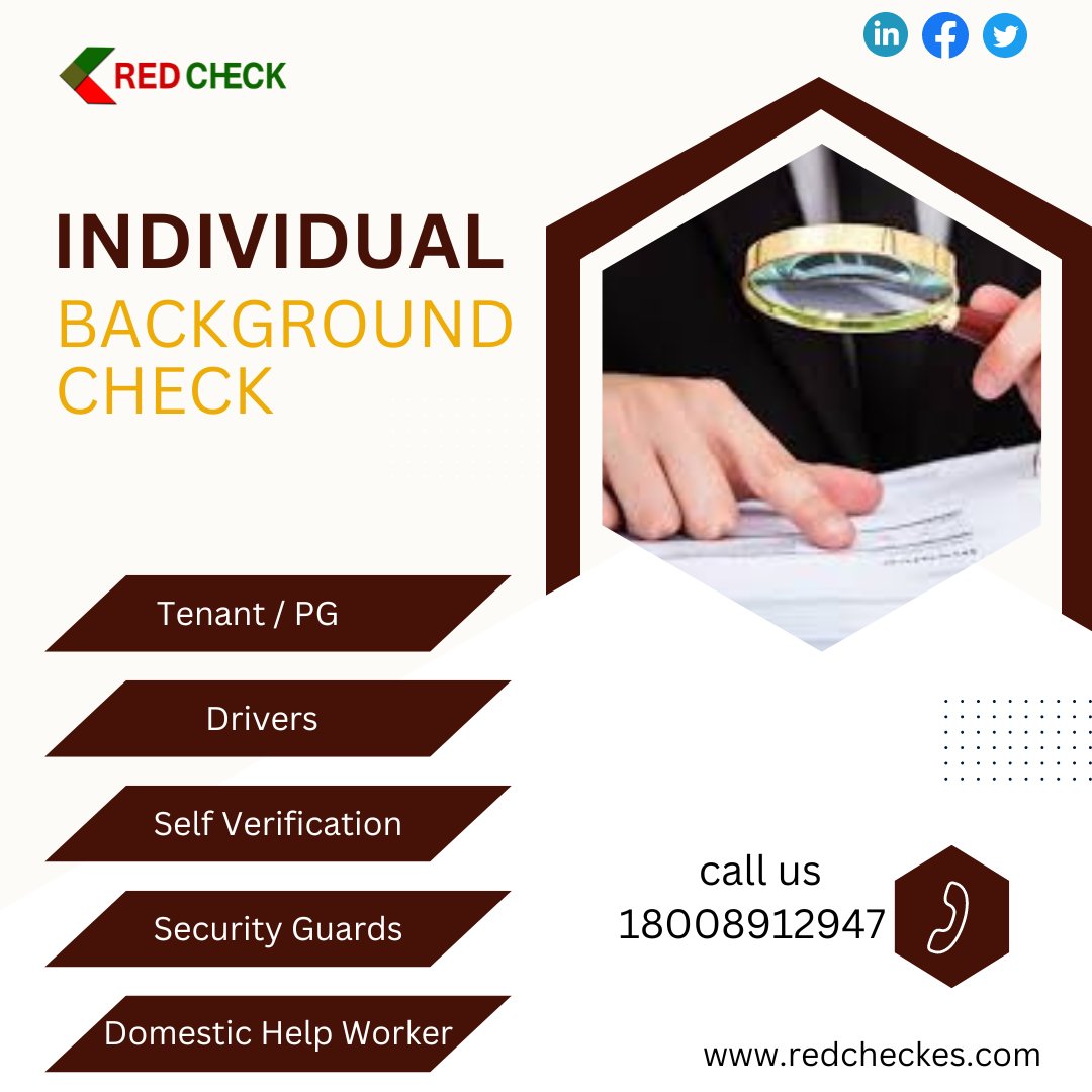 We prioritize individual #backgroundchecks to ensure the safety of our clients. By conducting thorough screenings, commitment to transparency and accountability, providing peace of mind to our clients alike. #BGV #Technology  #Security #Verification redcheckes.com