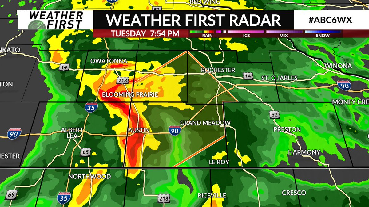 A Severe Thunderstorm Warning is in effect until Apr 30 8:30PM CDT for Mower, Olmsted, Dodge County. Seek shelter within the warned area stay with @ABC6News for updates. kaaltv.com/live
Get mobile severe weather notifications: kaaltv.com/app #ABC6WX #ABC6WX