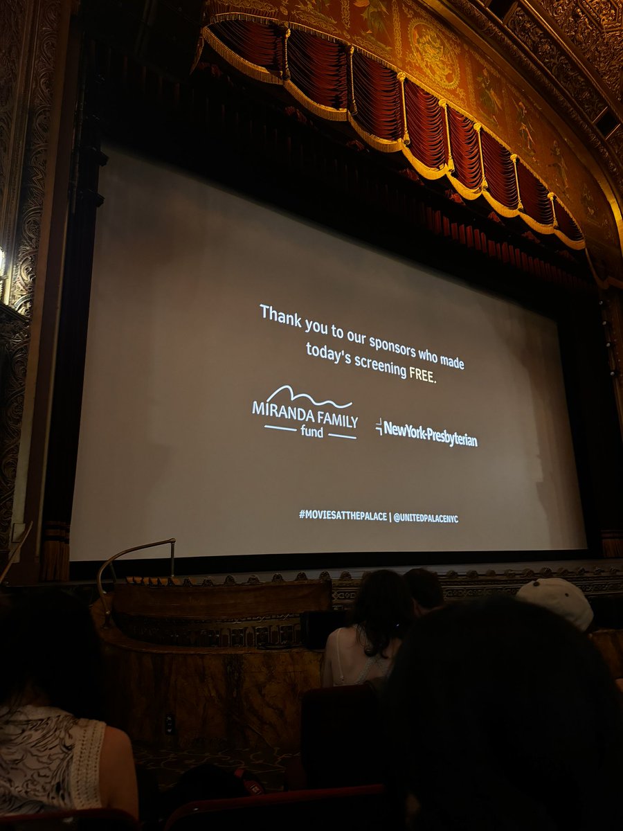 Screening of Devil Wears Prada 👠 <a href="/UnitedPalaceNYC/">United Palace</a> was tremendous 👏

Thanks <a href="/nyphospital/">NewYork-Presbyterian</a>,  <a href="/Lin_Manuel/">Lin-Manuel Miranda</a> and Meryl Streep 👸