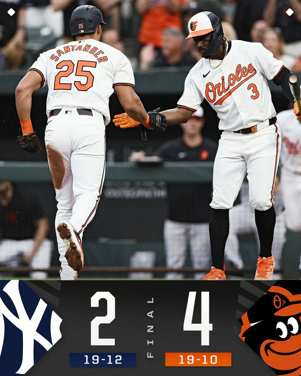 The @Orioles move into sole possession of first place in the AL East!