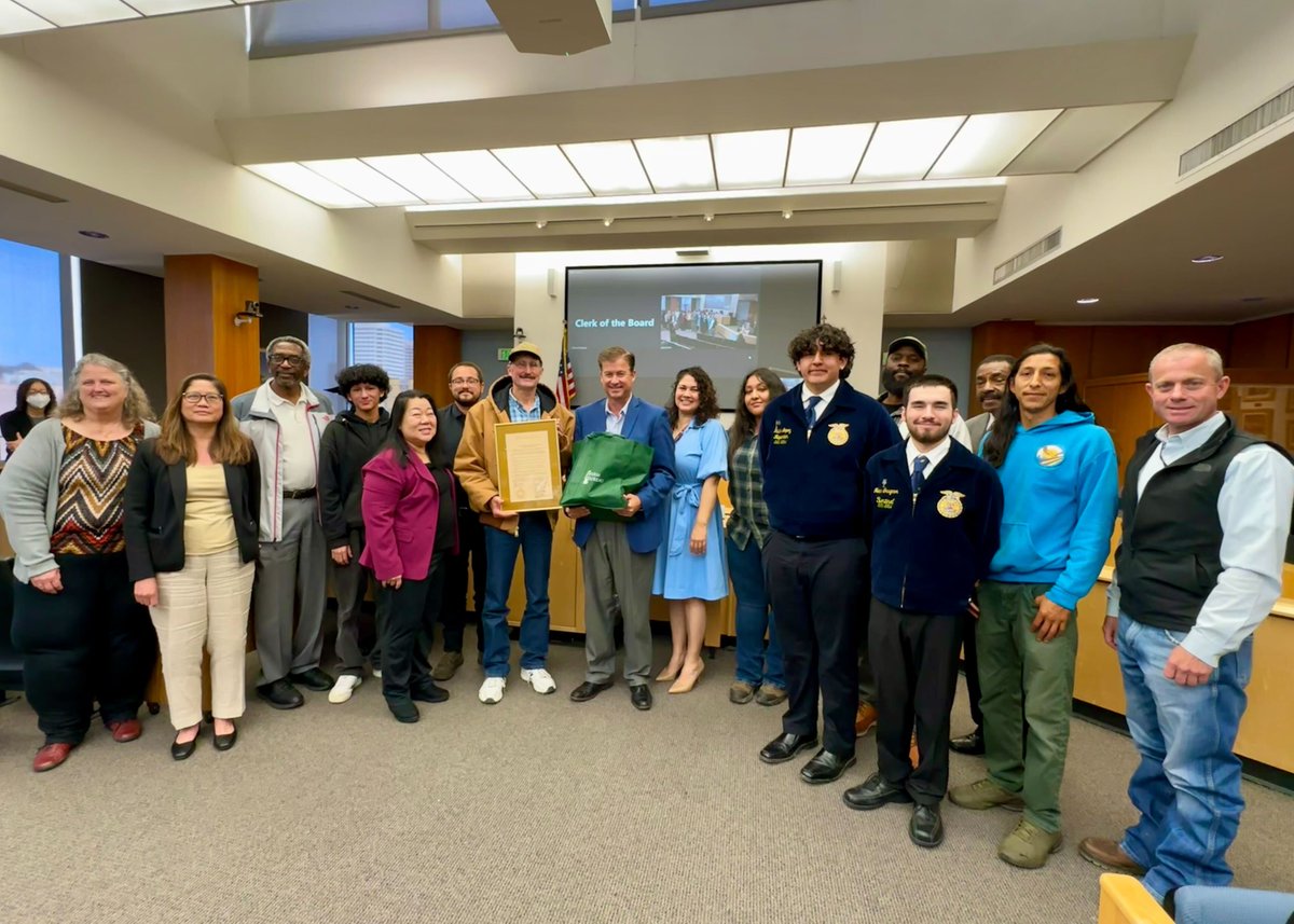 @AlamedaCounty BOS proclaimed #AgricultureWeek, celebrating growers who produce over $54 million worth of agricultural goods on 183,300 acres. With 300+ school and community gardens, we educate youth on agriculture, environmental stewardship, and green spaces' significance.