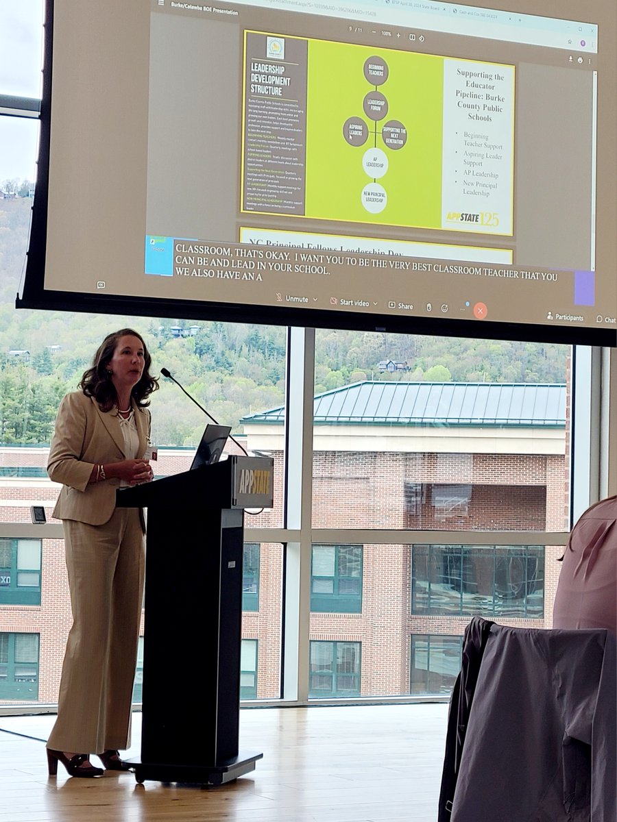 Special thanks to @catawbaschools and @BurkeCoSchools for sharing about their partnerships with the @AppstateRCOE around teacher recruitment and retention efforts. @brosenbalm, @Mstover23, and @LisaSDaye closed out Day 1 of the NC SBE meeting on a high note.