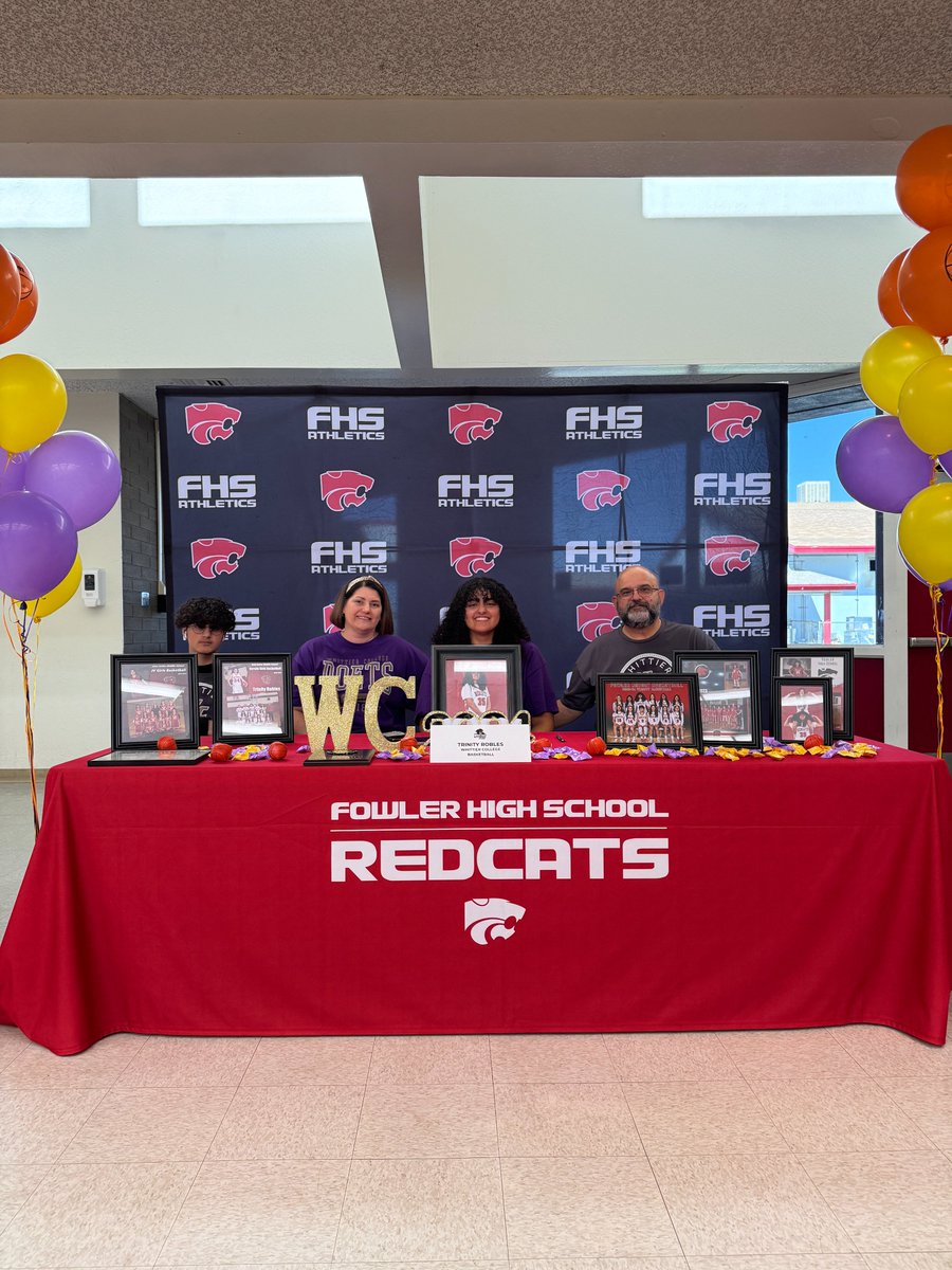 RedcatAthletics's tweet photo. Today we had a signing day for Trinity Robles who will be continuing her education and basketball career at Whittier College.  Congratulations to Trinity for all of the hard work! https://t.co/aq2E11hGNC