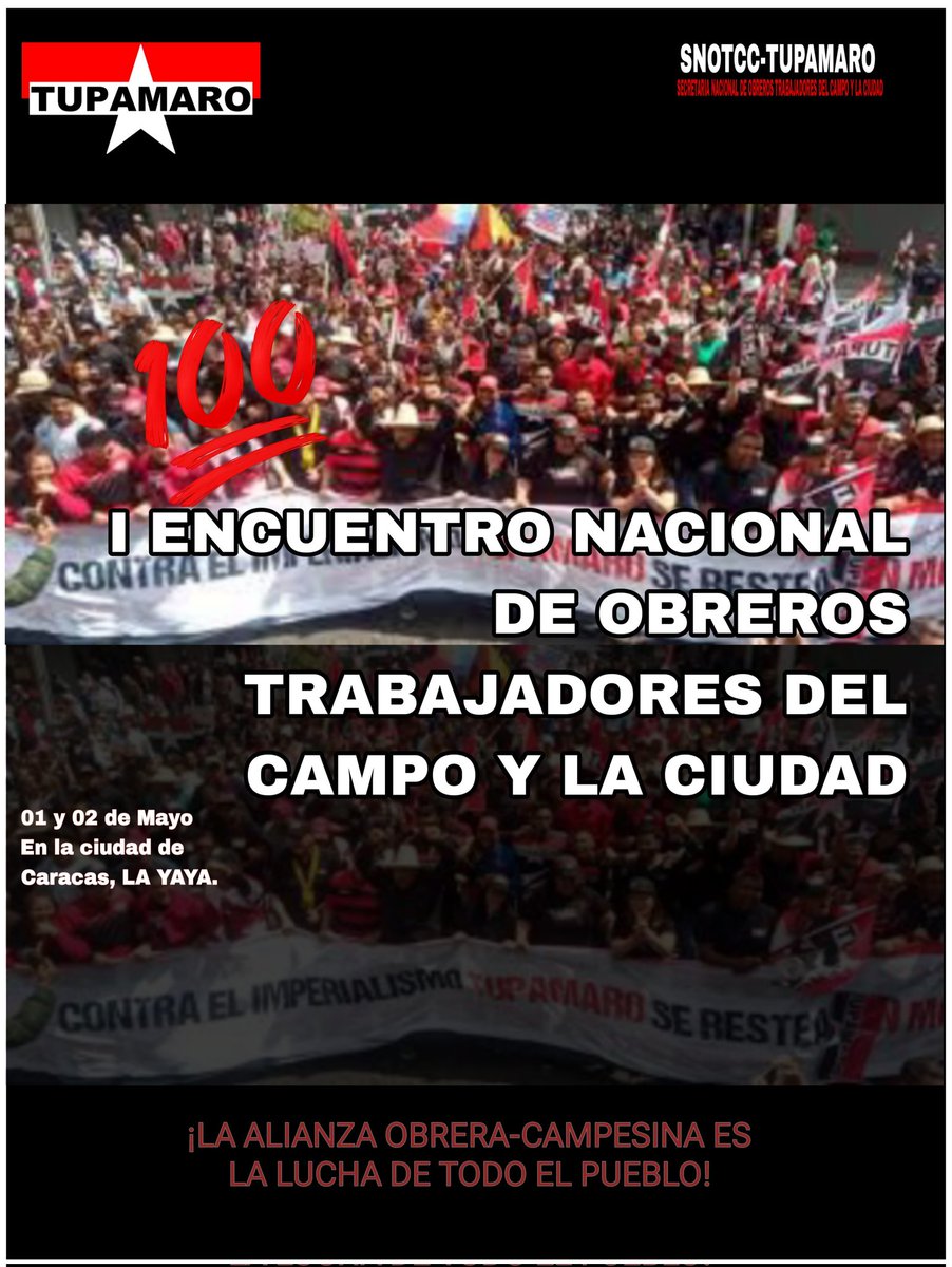 Este 01 y 02 de Mayo estaremos dando un gran paso, hacia la construcción d la conciencia critica revolucionaria, asimismo al nacimiento del hombre y la mujer nueva, que se levanta y lucha a diario para demostrar, q somos más q unas medidas cohercitivas, unilaterales y criminales.