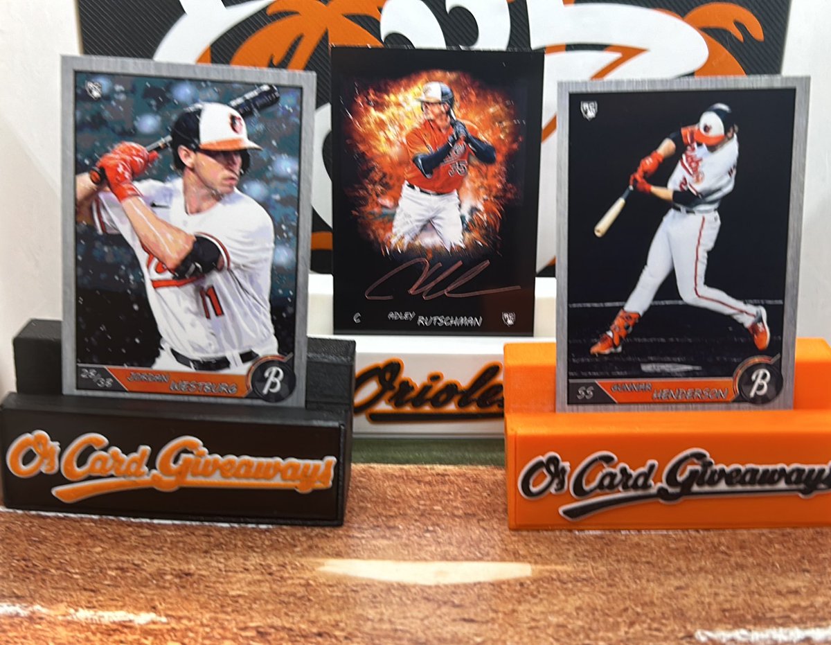 Orioles win!!! We’re gonna keep it going with 3 cards again tonight!! Like retweet and follow! I’ll select 3 winners during the game tomorrow night. 1st gets Westy 2nd gets Gunnar and 3rd gets the Adley Rutschman!! #Birdland