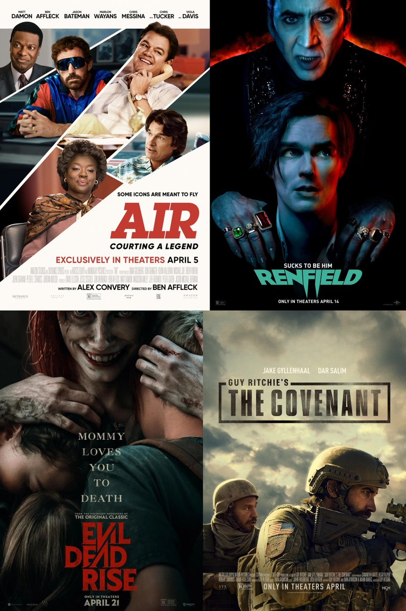 Tonight, it's part four of Looking Back at the Films of 2023. #Air #AirMovie #BenAffleck #MattDamon #Renfield #RenfieldMovie #NicolasCage #EvilDead #EvilDeadRise #TheCovenant #GuyRitchie

michaelminett4atgmail.blogspot.com/2024/04/lookin…