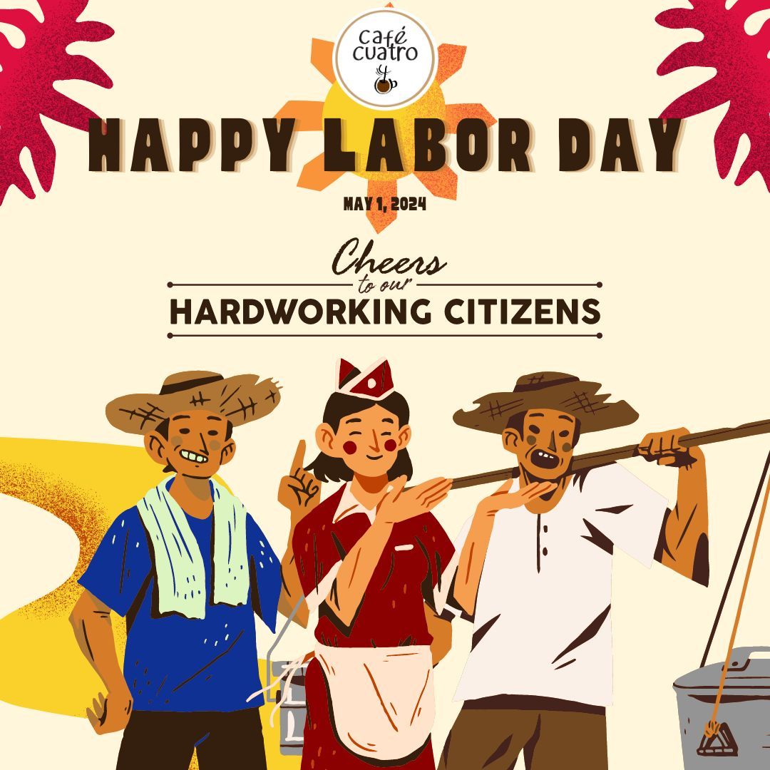 Labor Day reminds us that every job, no matter how big or small, plays a vital role in building a brighter tomorrow. We honor the sweat, dedication, and perseverance that have shaped nations and inspired generations.
Cheers to all hardworking citizens!

#cafe4ph #buylocal #coffee