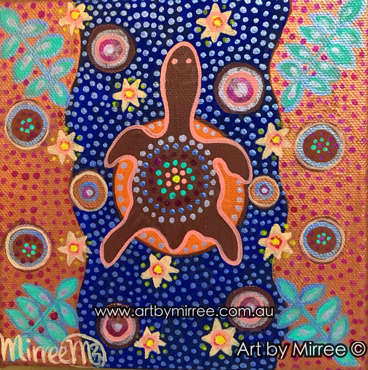 Happy hump day  💜 
Your swimming through an emotion of experience that will ultimately result in the development & growth of your soul 

Take a look - buff.ly/3PzeFlA 

#contemporaryart #art #turtles #paintingoftheday #aboriginalart #artcollector