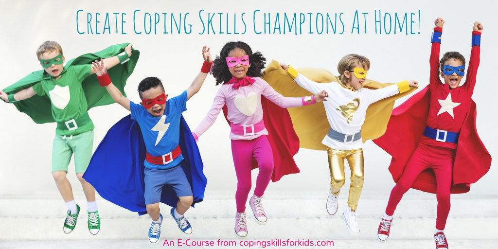 Help your kids cope with their big feelings!  An e-course to teach you how to help kids cope: Create Coping Skills Champions at Home!  Took this to help my highly sensitive children.   bit.ly/2Re0l2K  #copingskills #forkids #families #affiliate