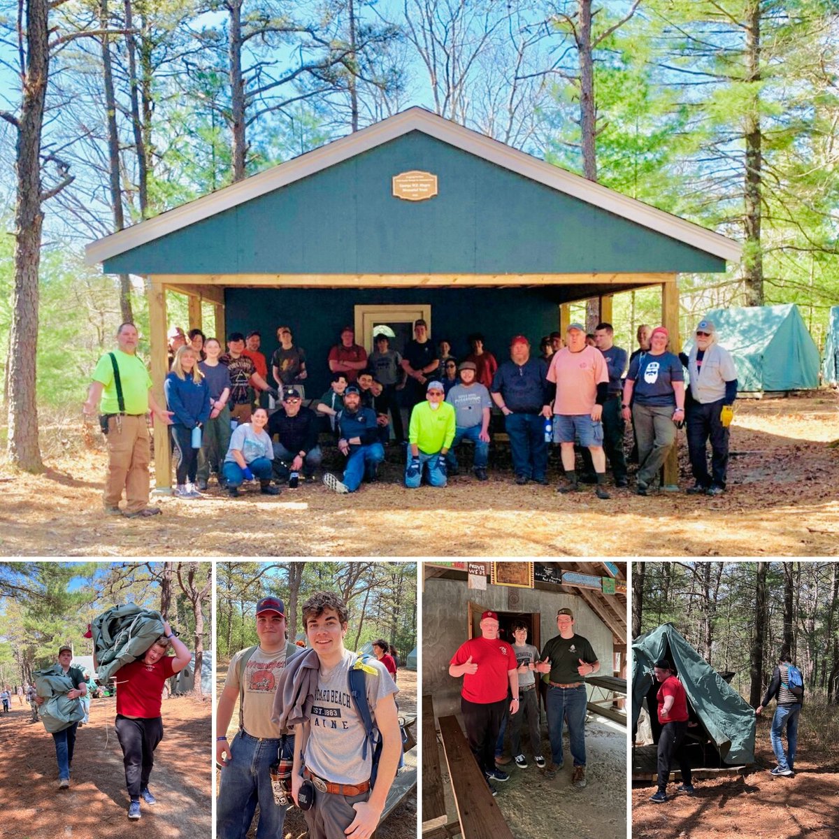 #CampIsCallingAnswerTheCall!
Last Saturday, nearly 40 people representing many Units were on hand in #PlymouthMA for #CampSquanto Appreciation Day. Attendees pitched in (in some cases, literally, putting up tents) doing various cleanup tasks throughout the @CampSquanto grounds.