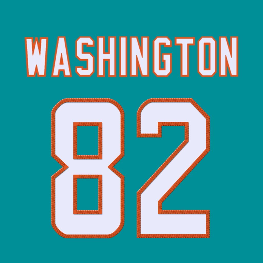 nfl_jersey_num's tweet image. Miami Dolphins WR Tahj Washington (@tahj_washington) is wearing number 82. Last assigned to Tyler Kroft. #GoFins