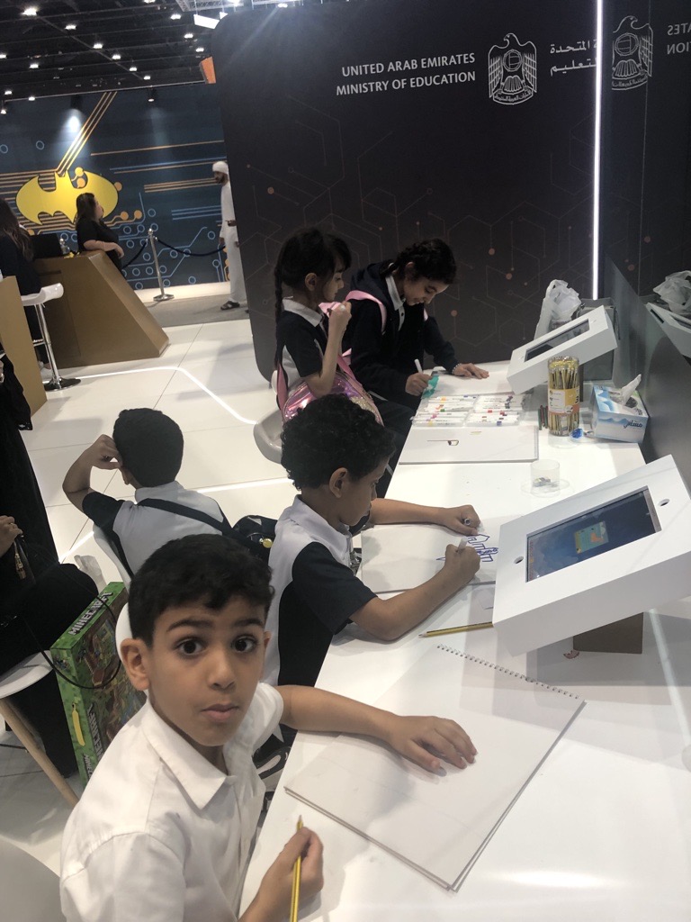 The creative buzz continues at the Ministry of Education stand at the Abu Dhabi International Bookfair. The Fair highlights that every child is gifted, every child is unique, every child is talented!
#EducationTechnology #Arabic #LearningPlatform #nahlawanahil #UAE