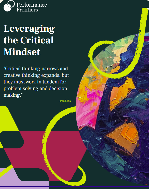 Subscribe to this month's Thought Frontiers to explore what makes us truly effective thinkers.

#thoughtfrontiers #criticalthinking #creative thinking #effectivethinking #performancefrontiers #leadership #leadershipskills
#leadershipdevelopment 

ow.ly/chHX50RrsZ4