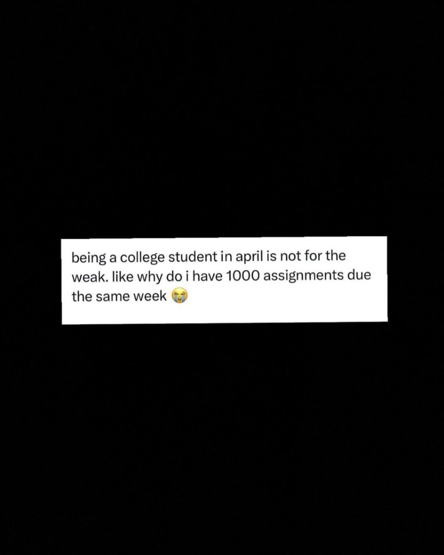 Phewwww 😮‍💨!  April is over and so should your academic stress! 
HMU 📲 iMessage: am.kay23@icloud.com

#assignmenthelp 
#springsemester
#collegelife
#onlineclass
#statistics
#homeworkslaveneeded