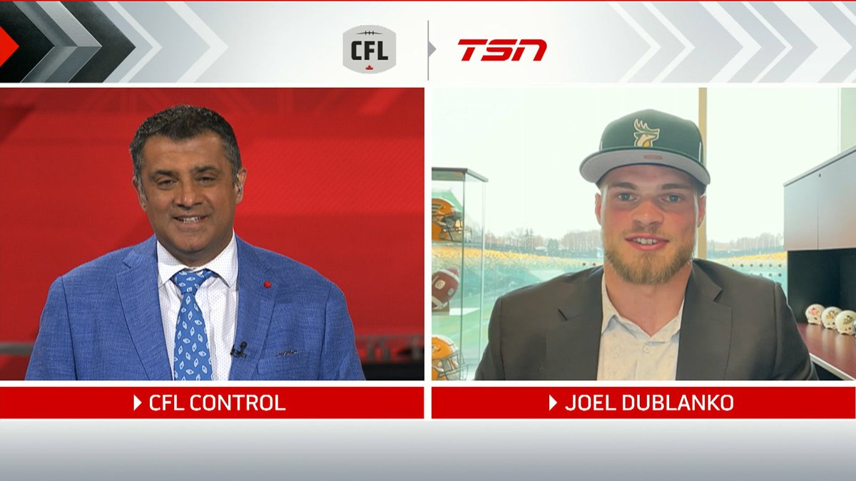 “Feels like my whole life was leading to this moment…” Elks' first overall pick Joel Dublanko joins @FarhanLaljiTSN to share his excitement of going to Edmonton: tsn.ca/cfl/video/~291…