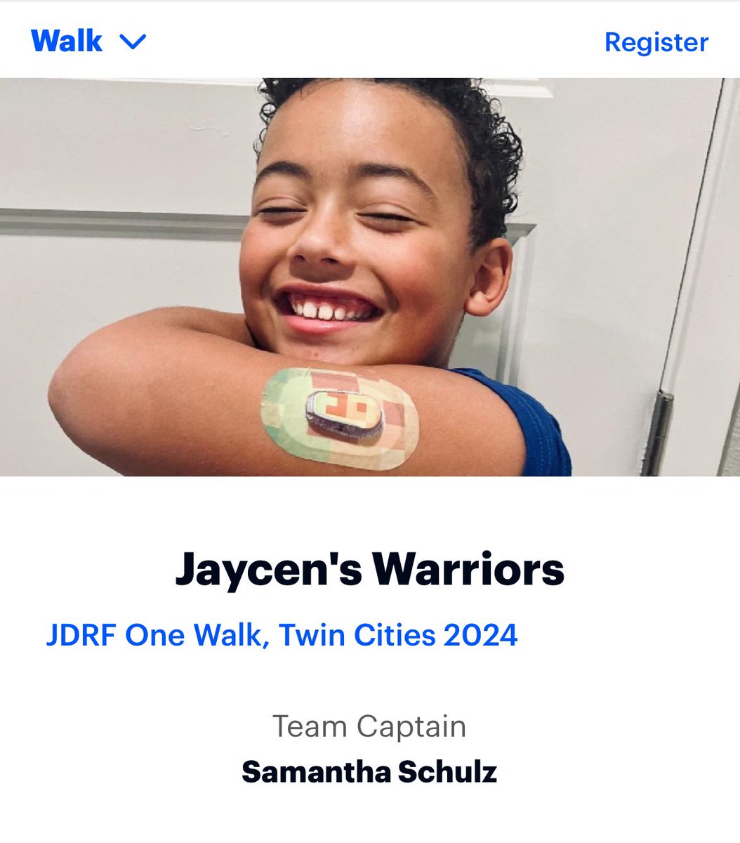 The JDRF walk is coming up if you want to donate or join our team! Here is the link! 

www2.jdrf.org/site/TR?fr_id=…