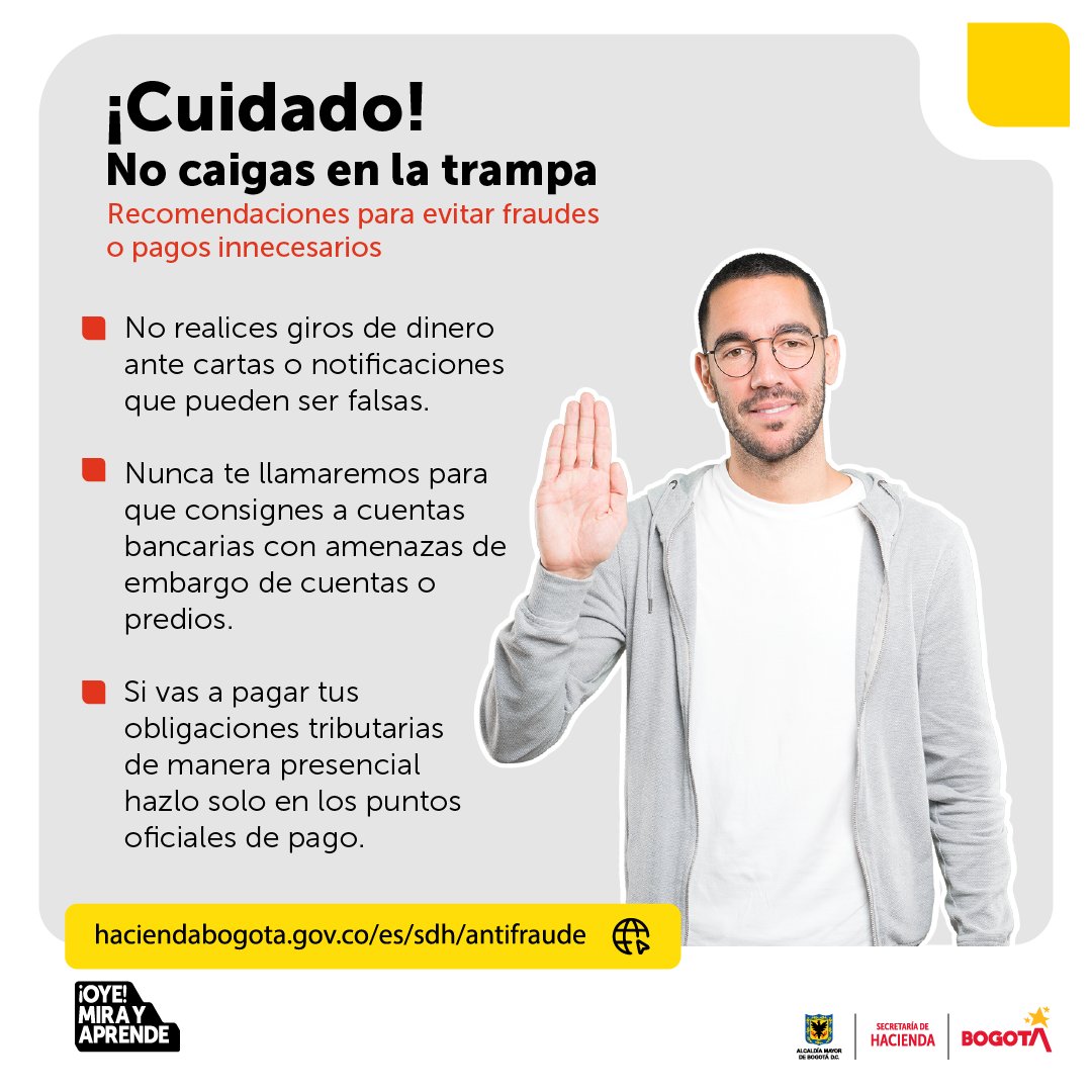 🚨Atención | Siempre ten en cuenta estas recomendaciones para no ser víctima de los estafadores. #NoCaigasenlaTrampa