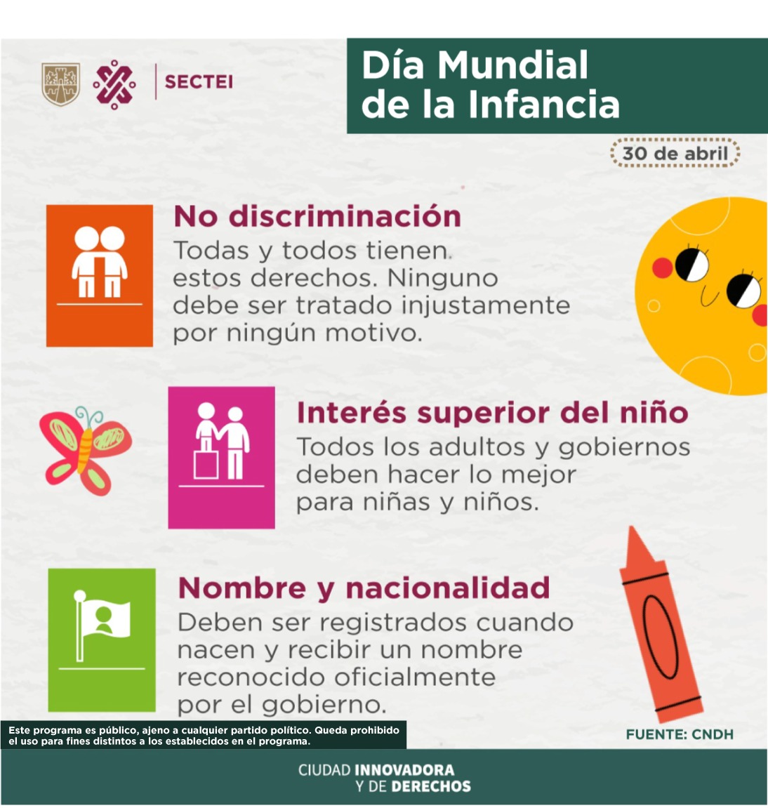 La Convención sobre los #Derechos del Niño es el tratado internacional en materia de derechos humanos que cuenta con el mayor número de ratificaciones a nivel mundial. #DíaDeLaNiñayElNiño 👦👧