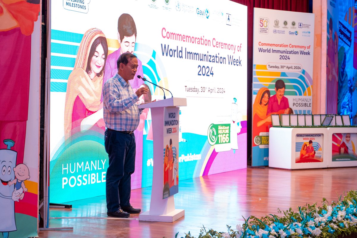 🎉🌍✨ The #federaldirectorateofimmunization wraps up the #WorldImmunizationWeek2024 (24th to 30th April) with a bang! 🎉🌍✨

As per the direction of Dr. Muhammad Ahmad Kazi, DG Health, FDI, @UNICEF_Pakistan & @WHOPakistan organized the WIW 2024 Event. 

#HumanlyPossible @gavi