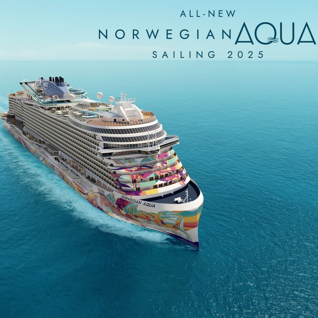 Who can't wait to get on the newest #norwegiancruiseline ship the #norwegianaqua ?

Sailing in 2025, the ship is part of the #norwegianprimaclass 

#wheredoyourdreamstakeyou since the 2025 season sails the Caribbean, Bahamas, and even a Transatlantic cru… instagr.am/p/C6aB-1zumJZ/