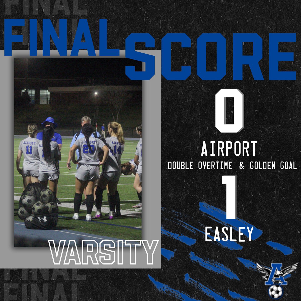 Final score : Airport 0 - 1 Easley