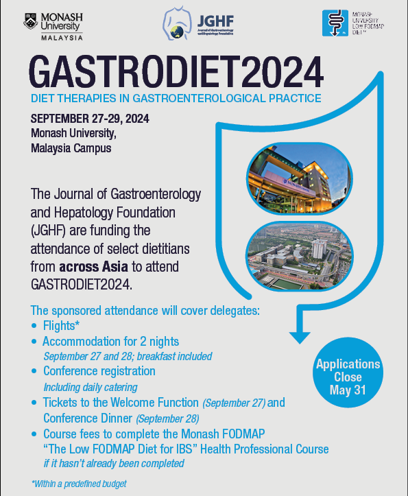 Would you like to be sponsored to attend GASTRODIET2024? 🛫 Head to forms.gle/3dxN2wncDVjqge… to apply today! 💻