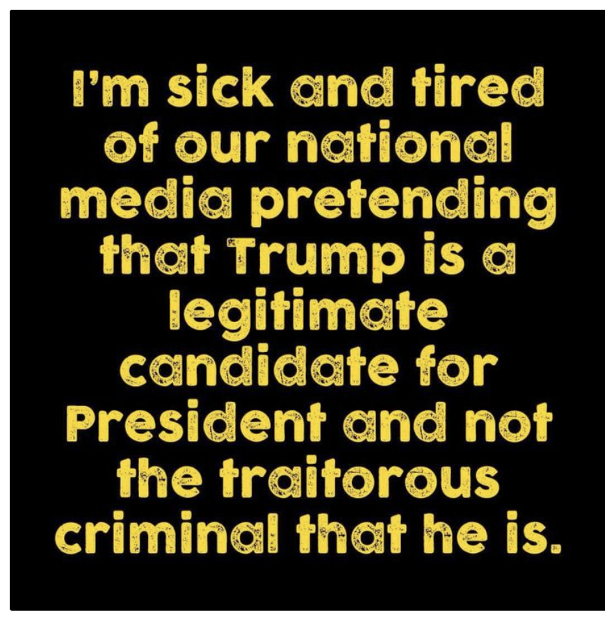 TheDemCoalition's tweet photo. We're so tired. 

We're tired of people pretending he's not an idiot. 

We're tired of his lies. 

We're tired of his sickening amorality. 

We're tired of his face, his voice, his smirk. 

We're tired of his inability to say even one thing remotely kind or humble or appropriate, ever. 

So tired.

But we also know we can't stop. 

We know it's up to all of us - the broad, bi-partisan coalition of #NeverTrump Americans - to stop him one more time and save our Democracy.